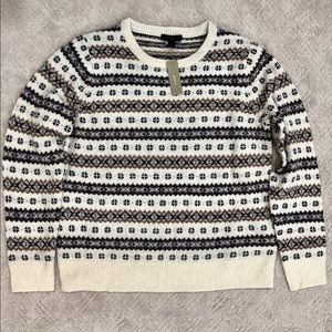 Jcrew fair isle 100% wool sweater